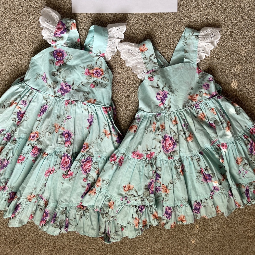 Eleanor Rose floral sibling dresses